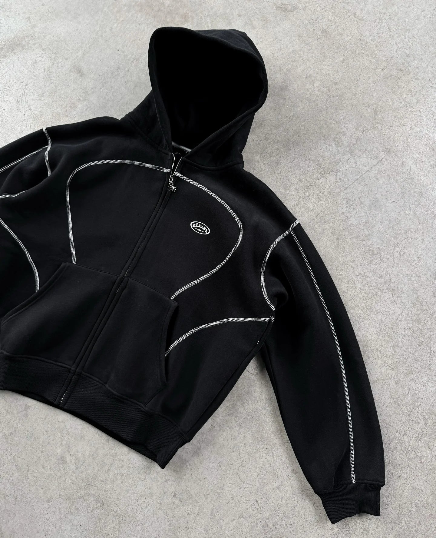 2000S Zipper Hoodie Retro Fashion Print New Harajuku Hip-Hop Jacket Loose Hooded Sweatshirt Street Clothing for Men and Women