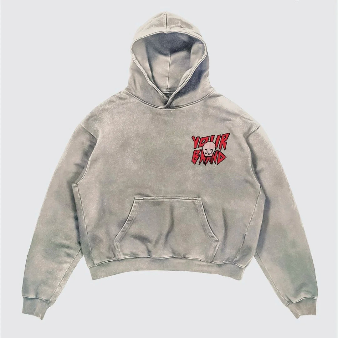 Street Y2K Letter Printed Long-Sleeved Hoodie Couples Hip-Hop Street Punk Wind Loose Fashion Oversized Hoodies Harajuku Goth Top